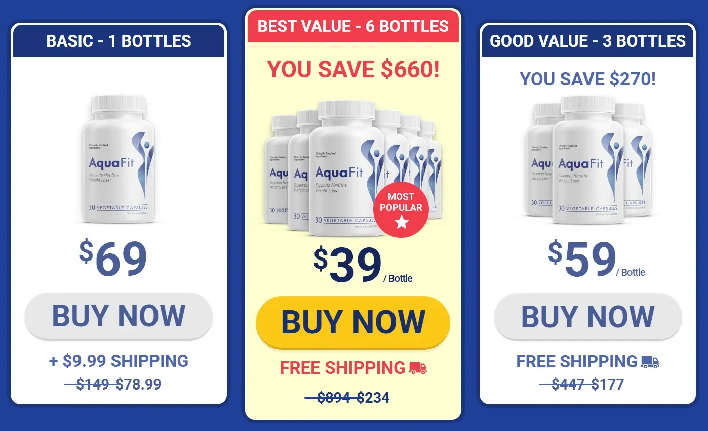AquaFit limited-time discount and secure ordering information